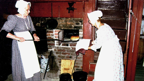 Baking bread at Ross Farm Museum