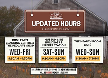 Ross Farm hours graphic.