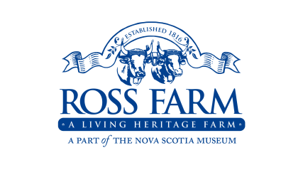Ross Farm Museum logo on a white background.