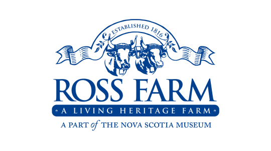 Ross Farm Museum logo on a white background.